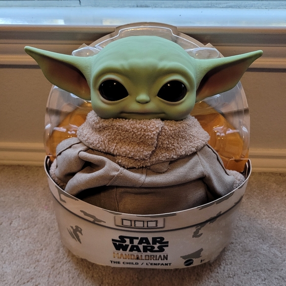 NEW MATTEL Disney Star Wars Baby Yoda Grogu 11 inch Tall Plush - Picture 1 of 4